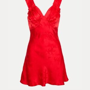 Realisation Par Red Roxy Silk Mini Dress